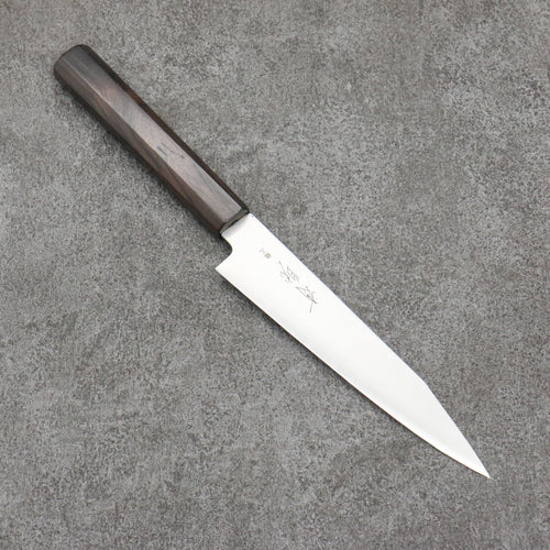 Seisuke Acier argenté NO.3 Kiritsuke Petty,Utilité Couteau Japonais 150mm Bois d'ébène Manipuler - japanny-FR