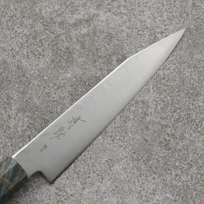 Seisuke Acier argenté NO.3 Kiritsuke Petty,Utilité Couteau Japonais 150mm Bois stabilisé Manipuler - japanny-FR