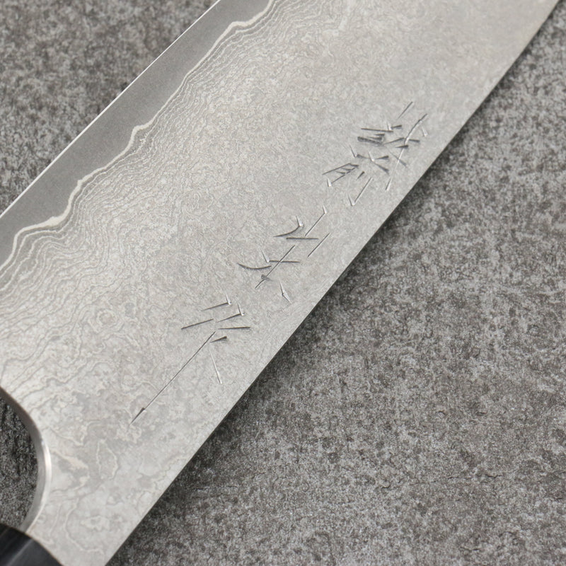 Nao Yamamoto VG10 Damas noir Santoku Couteau Japonais 165mm Shitan Manipuler - japanny-FR