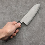 Nao Yamamoto VG10 Damas noir Santoku Couteau Japonais 165mm Shitan Manipuler - japanny-FR