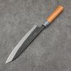 Nao Yamamoto Acier Blanc No.2 Kurouchi Gyuto Couteau Japonais 210mm Fleurs de cerisier Manipuler - japanny-FR