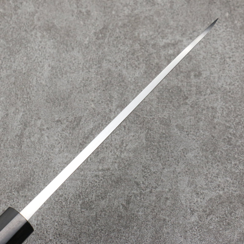 Hideo Kitaoka Acier Blanc No.2 Damas Mioroshi Deba Couteau Japonais 210mm Shitan Manipuler - japanny-FR