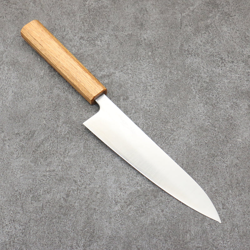 Seisuke Acier argenté NO.3 Migaki Polish Terminé Gyuto Couteau Japonais 180mm Chêne blanc Manipuler - japanny-FR