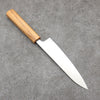 Seisuke Acier argenté NO.3 Migaki Polish Terminé Gyuto Couteau Japonais 180mm Chêne blanc Manipuler - japanny-FR