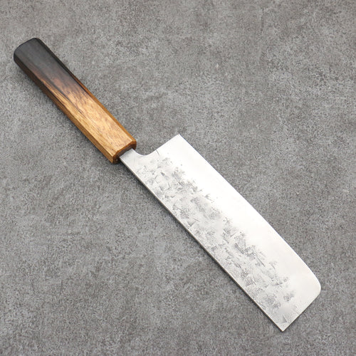 Seisuke SLD Washiji Nakiri Couteau Japonais 165mm Chêne brûlé Manipuler - japanny-FR