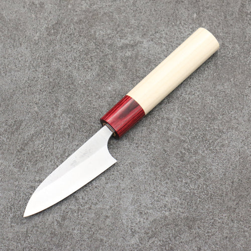 Masakage Yuki Acier Blanc No.2 Nashiji couteau d'office Couteau Japonais 75mm Magnolia Manipuler - japanny-FR