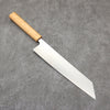 Seisuke Acier argenté NO.3 Migaki Polish Terminé Kirituke Gyuto Couteau Japonais 240mm Chêne blanc Manipuler - japanny-FR