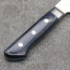 Seisuke Acier Bleu No.2 Nashiji Kiritsuke Santoku Couteau Japonais 195mm bleu marine de pakka noir Manipuler - japanny-FR