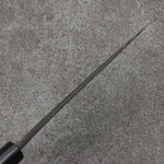 Nao Yamamoto Acier Bleu Kurouchi Petite-utilité Couteau Japonais 135mm Shitan(férule:Bois de Pakka noir) Manipuler - japanny-FR