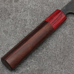 Nao Yamamoto Acier Bleu Kurouchi Petite-utilité Couteau Japonais 135mm Shitan(férule:bois rouge Pakka) Manipuler - japanny-FR