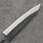 Nao Yamamoto Acier Bleu Kurouchi Petite-utilité Couteau Japonais 160mm Shitan(férule:Bois de Pakka noir) Manipuler - japanny-FR