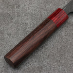 Nao Yamamoto Acier Bleu Kurouchi Gyuto Couteau Japonais 180mm Shitan(férule:bois rouge Pakka) Manipuler - japanny-FR