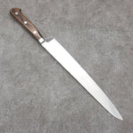 Seisuke Nami AUS10 Finition miroir Damas Sujihiki 240mm Bois de Pakka marron Manipuler - japanny-FR