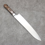 Seisuke Nami AUS10 Finition miroir Damas Gyuto 240mm Bois de Pakka marron Manipuler - japanny-FR