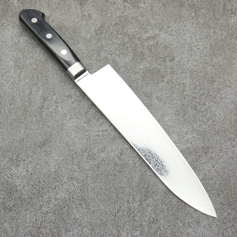 Seisuke Kagami2 AUS10 Finition miroir Damas Gyuto 210mm Bois de pakka noir Manipuler - japanny-FR