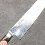 Seisuke Kagami2 AUS10 Finition miroir Damas Gyuto 210mm Bois de Pakka marron Manipuler - japanny-FR