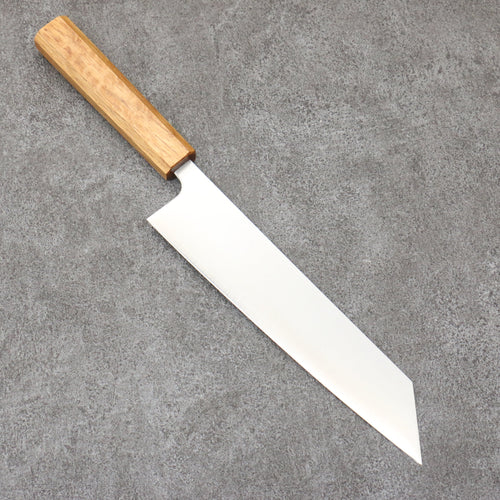 Seisuke Acier argenté NO.3 Migaki Polish Terminé Kirituke Gyuto 210mm Chêne blanc Manipuler - japanny-FR