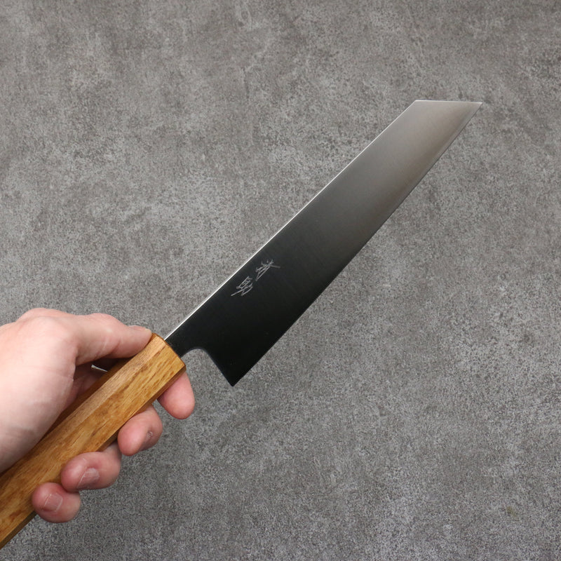 Seisuke Acier argenté NO.3 Migaki Polish Terminé Kirituke Gyuto 210mm Chêne blanc Manipuler - japanny-FR