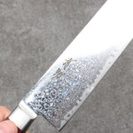 Seisuke Kagami2 AUS10 Finition miroir Damas Gyuto 240mm Bois de pakka rouge Manipuler - japanny-FR