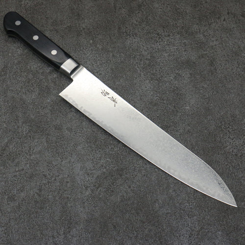 Seisuke Kagami2 AUS10 Finition miroir Damas Gyuto 240mm Bois de pakka noir Manipuler - japanny-FR