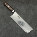 Seisuke Kagami2 AUS10 Finition miroir Damas Nakiri 165mm Bois de Pakka marron Manipuler - japanny-FR