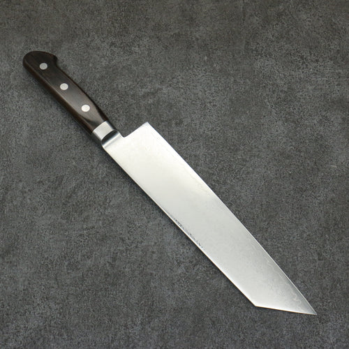 Seisuke VG10 33-Couches Finition miroir Damas Kirituke Gyuto 210mm Bois de Pakka marron Manipuler - japanny-FR