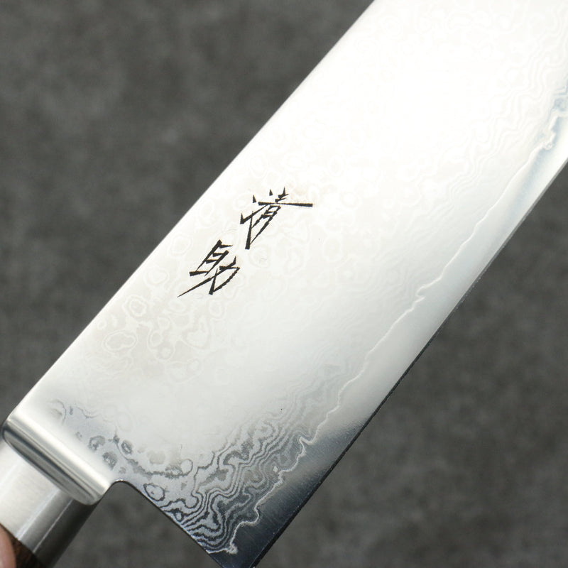 Seisuke VG10 33-Couches Finition miroir Damas Kirituke Gyuto 210mm Bois de Pakka marron Manipuler - japanny-FR