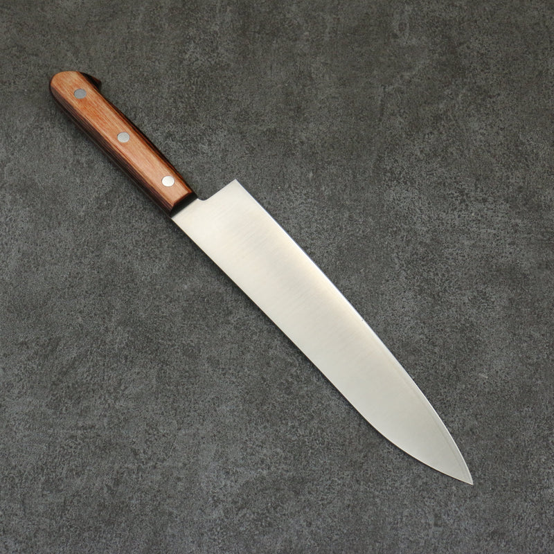 Seisuke SLD Migaki Polish Terminé Gyuto 210mm Bois de Pakka marron Manipuler - japanny-FR