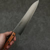 Seisuke SLD Migaki Polish Terminé Gyuto 210mm Bois de Pakka marron Manipuler - japanny-FR