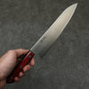 Seisuke SLD Migaki Polish Terminé Gyuto 210mm Bois de pakka rouge Manipuler - japanny-FR