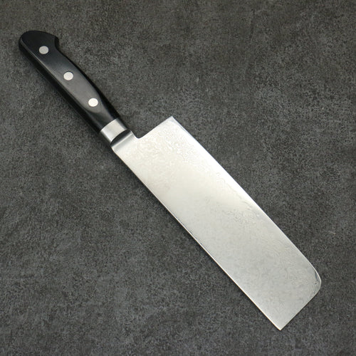 Seisuke VG10 33-Couches Finition miroir Damas Nakiri 165mm Bois de pakka noir Manipuler - japanny-FR