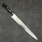 Seisuke VG10 33-Couches Finition miroir Damas Sujihiki 240mm Bois de pakka noir Manipuler - japanny-FR