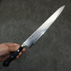 Seisuke VG10 33-Couches Finition miroir Damas Sujihiki 240mm Bois de pakka noir Manipuler - japanny-FR