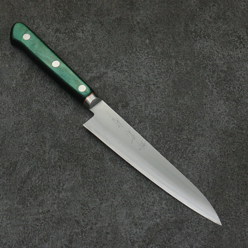 Sakai Kikumori Acier Bleu No.1 Petite-utilité 150mm Bois de pakka vert Manipuler - japanny-FR