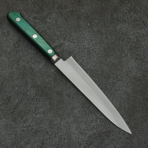 Sakai Kikumori Acier Bleu No.1 Petite-utilité 150mm Bois de pakka vert Manipuler - japanny-FR