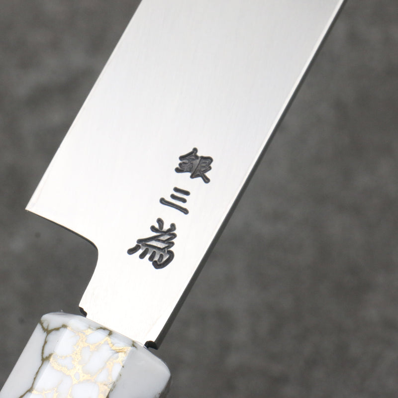 Sakai Takayuki Série Chef Acier argenté NO.3 Yanagiba 270mm Bois stabilisé (Virole blanche et embout) Manipuler avec Gaine - japanny-FR