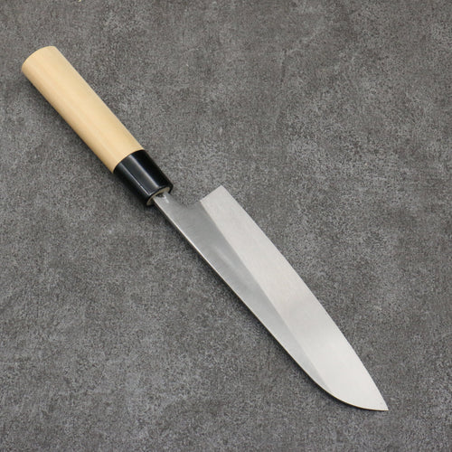 Nakaniida Acier Blanc No.2 Migaki Polish Terminé Santoku 165mm Magnolia Manipuler - japanny-FR