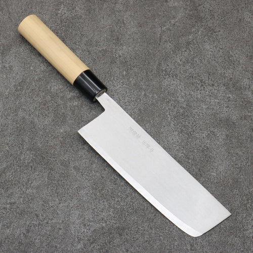 Nakaniida Acier Blanc No.2 Migaki Polish Terminé Nakiri 165mm Magnolia Manipuler - japanny-FR