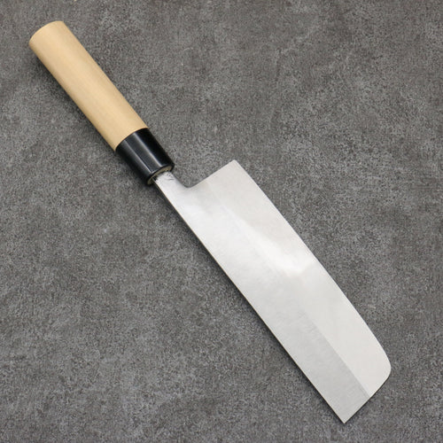 Nakaniida Acier Blanc No.2 Migaki Polish Terminé Nakiri 165mm Magnolia Manipuler - japanny-FR