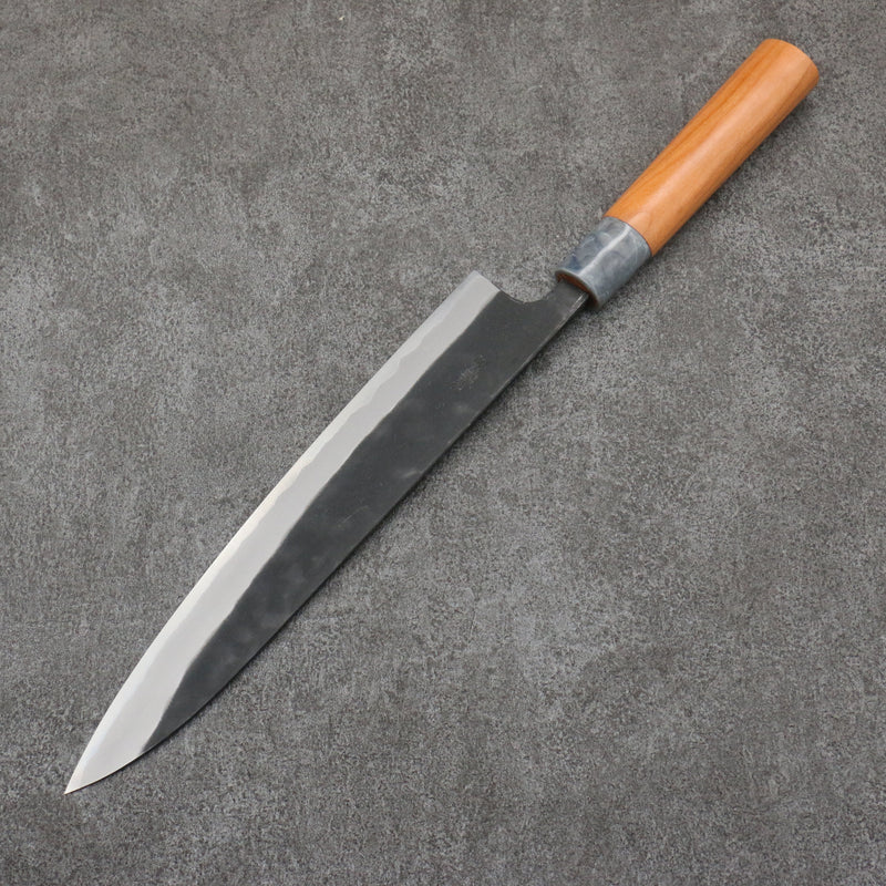 Nao Yamamoto Acier Blanc No.2 Kurouchi Sujihiki 240mm Fleurs de cerisier Manipuler - japanny-FR