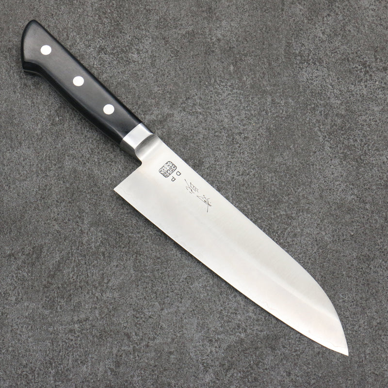 Seisuke VG1 Migaki Polish Terminé Santoku 165mm Bois de pakka noir Manipuler - japanny-FR