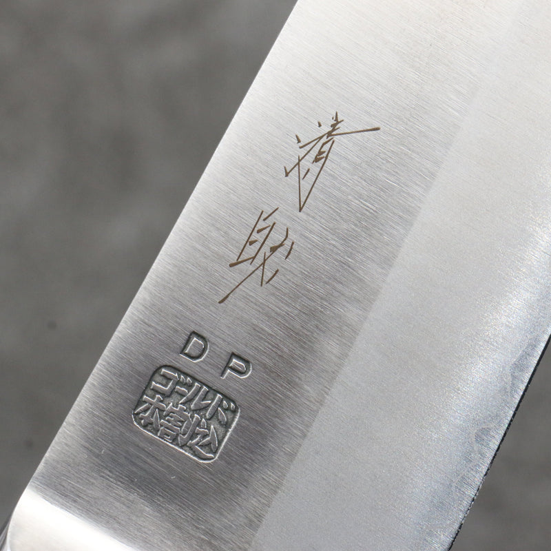 Seisuke VG1 Migaki Polish Terminé Santoku 165mm Bois de pakka noir Manipuler - japanny-FR