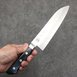 Seisuke VG1 Migaki Polish Terminé Santoku 165mm Bois de pakka noir Manipuler - japanny-FR