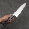 Seisuke Super Bleu Migaki Polish Terminé Santoku 180mm Bois stabilisé Manipuler - japanny-FR