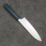 Seisuke Super Bleu Migaki Polish Terminé Santoku 180mm Laqué bleu Manipuler - japanny-FR