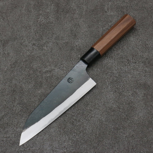 Daisuke Nishida Acier Blanc No.1 Finition noire Santoku 165mm Fleurs de cerisier Manipuler - japanny-FR