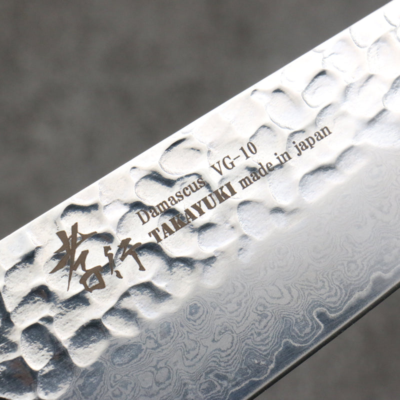 Sakai Takayuki VG10 33 Couche de Damas Kiritsuke Santoku 160mm Ébène (Larme à 6 faces) Manipuler - japanny-FR