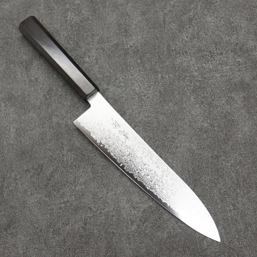 Seisuke VG10 Damas Gyuto 210mm Bois d'ébène Manipuler - japanny-FR