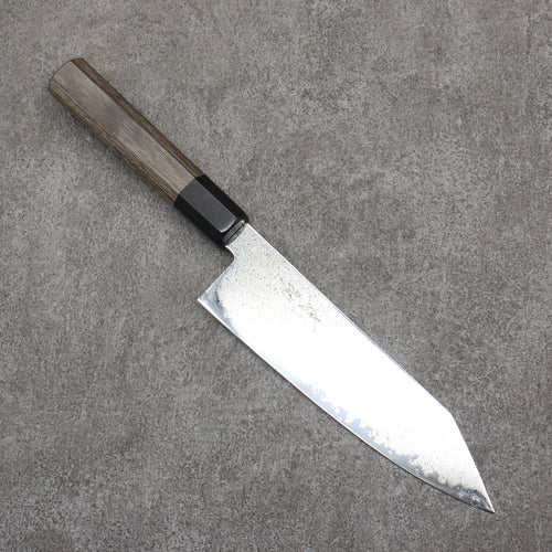 Seisuke VG10 Damas noir Finition en miroir Kiritsuke Santoku 180mm Bois de pakka Gris Manipuler - japanny-FR