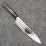 Seisuke VG5 Nashiji Noir Finition en miroir Gyuto 210mm Bois de pakka Gris Manipuler - japanny-FR